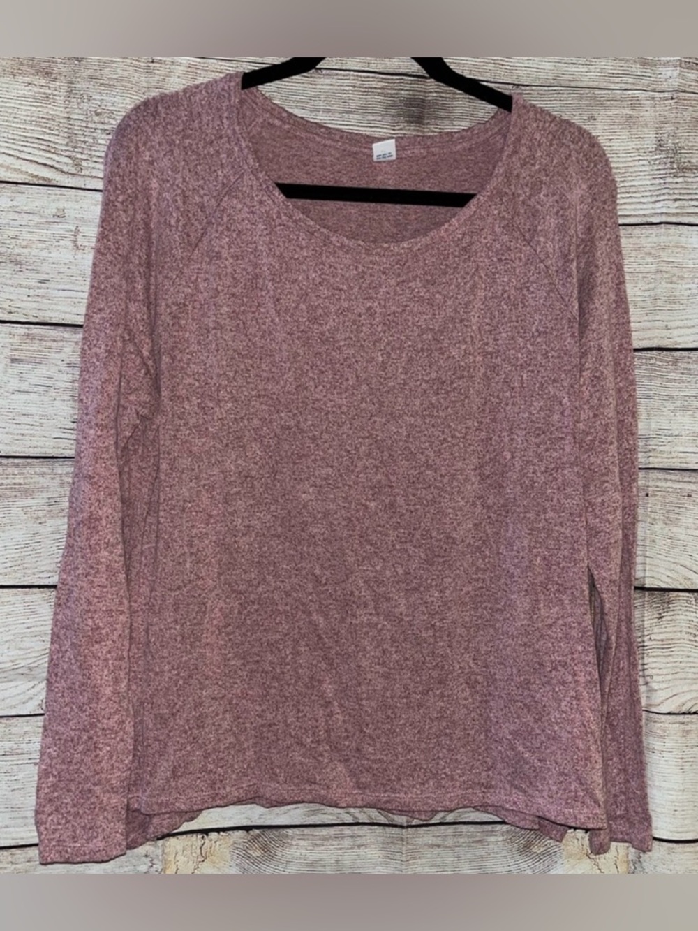 🤎3/$10 Old Navy Women's Heathered Pink Long Sleeve Tee